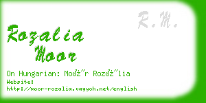 rozalia moor business card